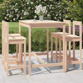 3154750 vidaXL Set mobilier de bar pentru grădină, 5 piese, lemn masiv de pin