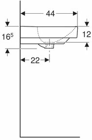 Lavoar pe mobilier Geberit Smyle Square 55 cm