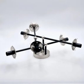 Lustră aplicată MALENA 6xE14/5W/230V crom mat/fumuriu