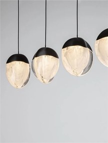 Lustra cu 5 pendule LED ALICIA negru