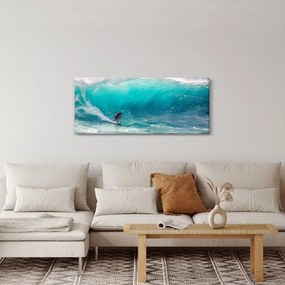 Tablou - Surfer în valuri (120x50 cm)