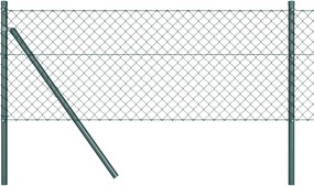 vidaXL Stâlp de gard. Verde 25 x 0,4 m (plasă 40 x 40 mm) Oțel și PVC