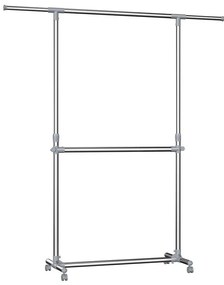 Cuier de podea mobil LINEA, argintiu