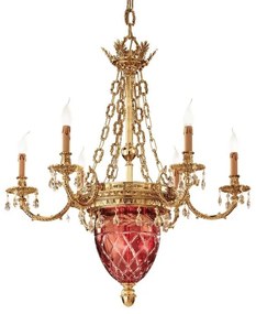 Candelabru LUX realizat manual cu cristale Scholer Edgard, 90cm