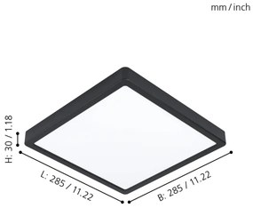 Eglo 99245 - Plafonieră LED FUEVA 5, 20W, 230V