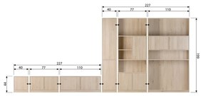 Dulap modular cu aspect de lemn de stejar 40x44 cm Modulair – vtwonen