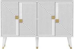 Comoda AHART, alb, PAL melaminat, 120x30x80 cm