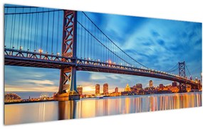 Tablou - Podul Benjamin Franklin, Philadelphia (120x50 cm)