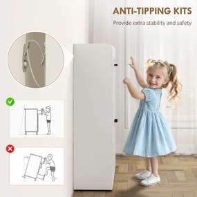 HOMCOM Dulap pentru pantofi slim cu 2 sertare rabatabile și 3 rafturi, Capacitate 15 perechi, 83x24x90.5 cm, Alb | Aosom Romania