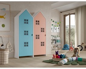 Șifonier de copii albastru deschis-roz 115x171,5x37 cm Casami – Vipack