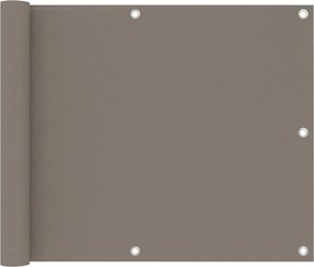 vidaXL Paravan de balcon, gri taupe, 75x400 cm, țesătură oxford