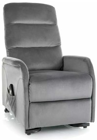 Scaun reclinabil Kronos Velvet, gri