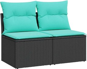 vidaXL Set mobilier de grădină cu perne, 2 piese poliratan/lemn acacia
