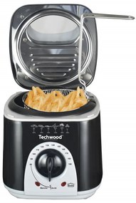 Resigilat: Friteuza si aparat de fondue 2in1 Techwood TFF-86, 950W, 1L, 80-190°C, Negru