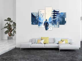 Tablou - Samurai, aquarel (150x105 cm)