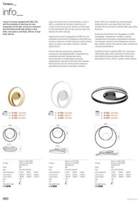 Redo 01-4364 - Lustră LED dimabilă TORSION pe cablu, 60W/230V, auriu