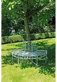 Bancă de grădină albă din metal Varda – Garden Pleasure