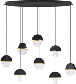 Lustra decorativa cu 8 pendule LED 2700K DORIN