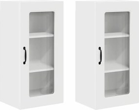 vidaXL Dulap de bucătărie Kalmar 2 pcs Alb 40 x 31 x 80 cm