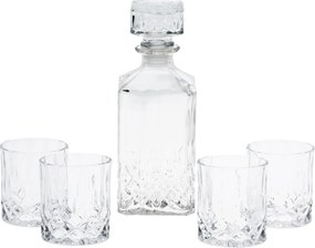 Decantor pentru whiskey, 900 ml, cu 4 pahare