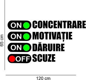 Sticker perete Concentrare, Motivatie, Daruire