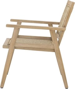 Fotoliu de grădină din lemn de acacia FSC® și polirattan, L66×H75,5×W67 cm, „Sorrento"
