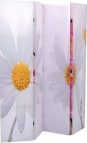vidaXL Paravan de cameră pliabil, 160 x 170 cm, flori