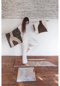 Covor tip traversă albastru deschis/bej lavabil din bumbac 70x150 cm Figura – Mette Ditmer Denmark