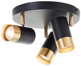 Brilliant - Spot LED VIGOLO 3xGU10/5W/230V negru/auriu