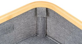 Cutie de depozitare G21 30 x 15 x 15 cm, dinbambus cu capac, gri