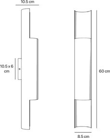Aplica de perete tubulara din alama personalizabila Venere