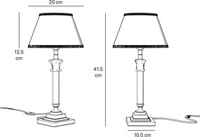 Veioza, Lampa de masa stil italian din alama Classic