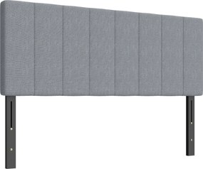HOMCOM Tăblie reglabilă în 3 trepte tăblie tapițată cu picioare metalice aspect in pentru dormitor 160x10x106/116/126 cm Gri | Aosom Romania