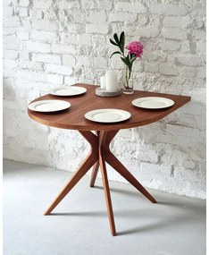 Masă de dining cu aspect de lemn de stejar 90x90 cm Jubi – Ragaba