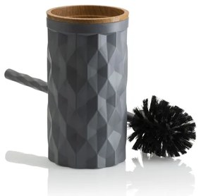 Set de baie REINA 5 buc. antracit/maro