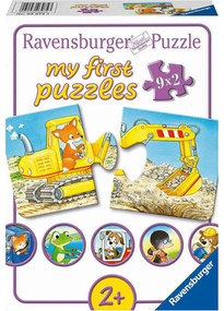 PUZZLE ANIMALE MUNCITOARE, 9X2 PIESE - RAVENSBURGER (RVSPC03074)