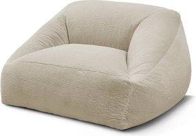 Fotoliu bean bag bej cu tapițerie din blană artificială Lilibet – Bobochic Paris