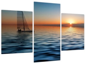 Tablou - Bărci cu vele pe mare (90x60 cm)