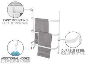 Suport pentru prosoape alb mat de agățat din oțel Irpinia – Wenko