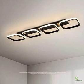Lustră LED cu Telecomandă, Putere 128W, Iluminare Modernă și Complet Personalizabilă