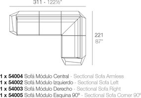 Canapea modulara FAZ Modul dreapta
