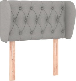 vidaXL Tăblie de pat cu aripioare gri deschis 83x23x78/88 cm textil