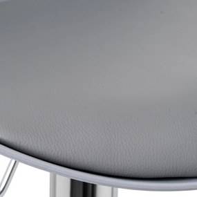 Scaune de bar gri cu înălțime ajustabilă 2 buc. din imitație de piele (înălțime șezut 56,5 cm) – Casa Selección