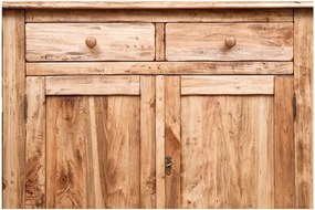 Vitrina, L107 43 H238 cm, 2 usi 2 sertare, lemn masiv