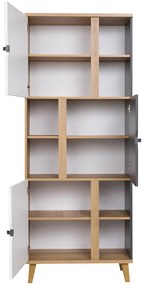Dulap cu rafturi Mimone R3D (Stejar auriu + Alb mat + grafit). 1051781