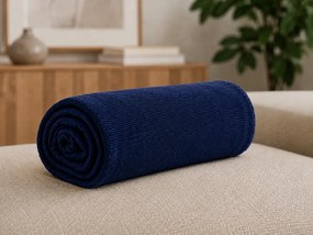 Patura fleece STRIA, albastru marin Dimensiune: 150 x 200 cm