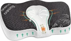 RESIGILAT- CERVI-SAN DUO, pernă ortopedică cervicală, din spumă cu memorie, două înălțimi, Alb/Gri