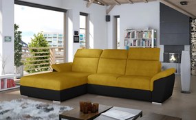 Canapea tapitata, extensibila, cu spatiu pentru depozitare, 272x100x216 cm, Trevisco L02, Eltap (Culoare: Gri inchis piele / Soft 11)