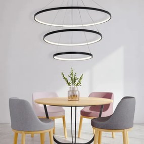 Lustră LED pe cablu LEA LED/60W/230V 4000K d. 80 cm negru