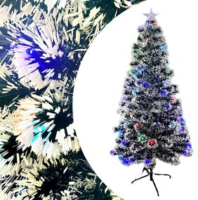 Brad artificial de Craciun, cu instalatie inclusa, cu varf stea, cu suport, 120 cm - 180 cm, BLED120
